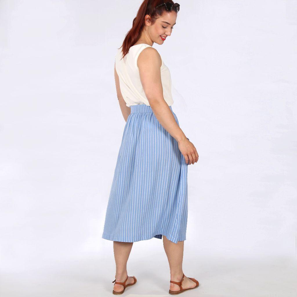 Papierschnittmuster Rock mit Knopfleiste Frau Fiona XS-XXL